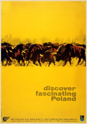 Discover Poland Buffalos Polish travel poster